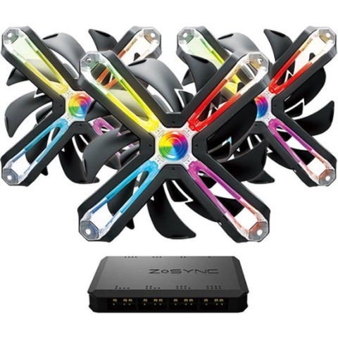 Zalman ZM-SF120A3 ARGB Triple Pack inkl. Controller PC-ventilator RGB (b x h x d) 120 x 120 x 26 mm
