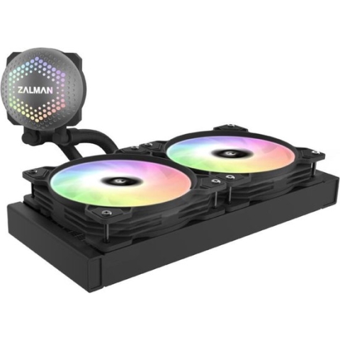 Zalman ALPHA24 (Black), CPU Water Cooler 240mm Radiator (2 x 140 mm Fan), ARGB pump, Dual Blade Pump