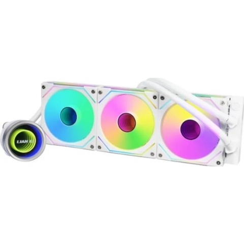 Lian Li Galahad II Trinity White - Vloeistof-koelsysteem processor - afmeting radiator: 360 mm - voor Intel LGA: 1700, 1200, 115x - AMD AM5, AM4 - 3x 120 mm ARGB fans - Wit
