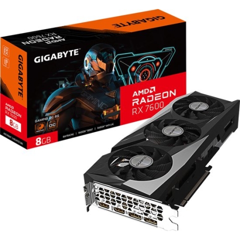 Gigabyte RX 7600 Gaming OC 8G - Videokaart - 8 GB GDDR6 - PCIe 4.0 x 8 - 2x HDMI - 1x DisplayPort