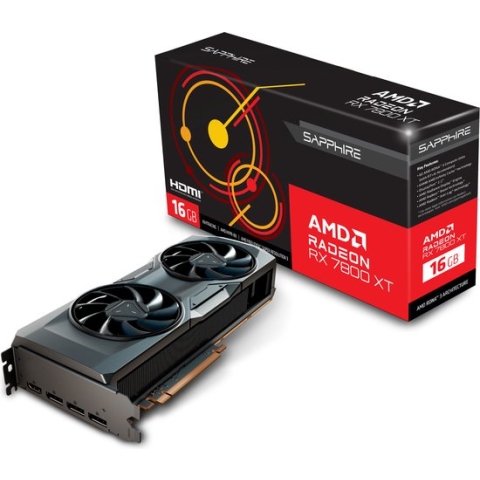 Sapphire Radeon RX 7800 XT, Radeon RX 7800 XT, 16 GB, GDDR6, 256 Bit, 7680 x 4320 Pixels, PCI Express x16 4.0