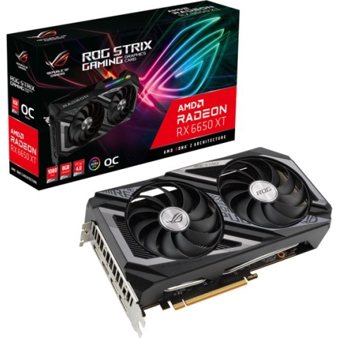 Asus ROG STRIX AMD Radeon RX 6650 XT OC - Videokaart - 8GB GDDR6 - PCIe 4.0 - 1x HDMI 2.1 - 3x DisplayPort 1.4a