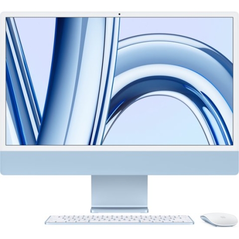 Apple iMac 24-inch (2023) - M3 8‑core CPU chip - 10‑core GPU - 256GB SSD - Blauw - QWERTY