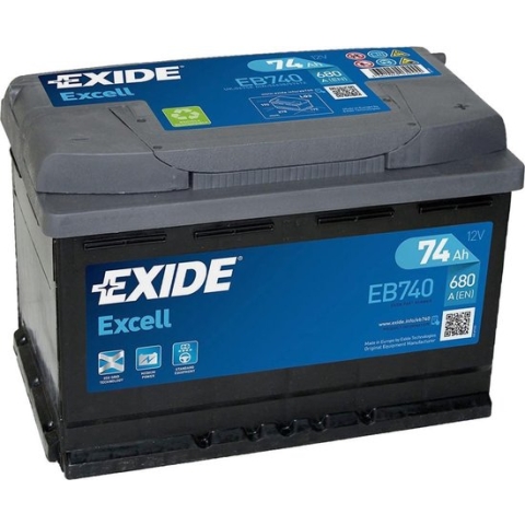 Exide Technologies EB740 Excell 12V 74Ah Zuur