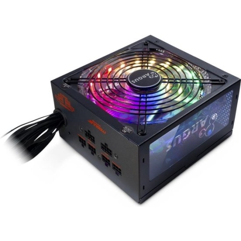 Inter-Tech Argus RGB-650W CM II, 650 W, 100 - 240 V, 47 - 63 Hz, Actief, 100 W, 650 W