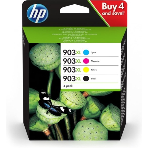 HP 903XL / Zwart / Cyaan / Magenta / Geel / Hoge Capaciteit / 4-pack