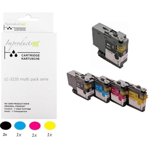 Improducts® Inkt cartridges - Alternatief Brother LC3235 / LC-3235 / 3235 5 Stuks