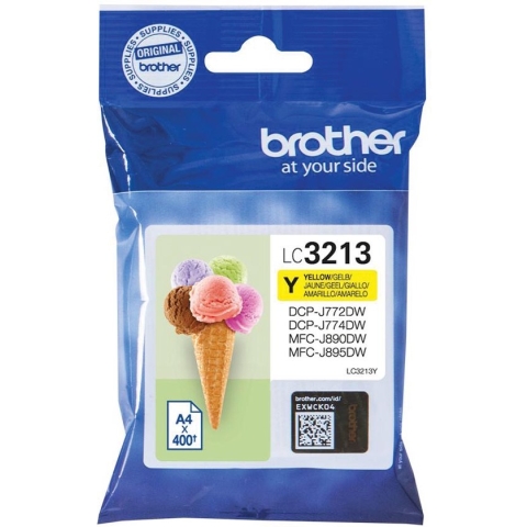 Brother inktcartridge, 400 pagina's, OEM LC-3213Y, geel 5 stuks