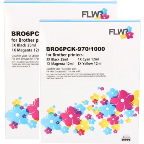 Huismerk - Inktcartridge / LC970 / 1000 12-Pack / Zwart en Kleur - geschikt voor Brother