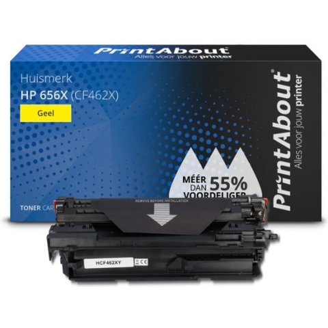 PrintAbout huismerk Toner 656X (CF462X) Geel Hoge capaciteit geschikt voor HP