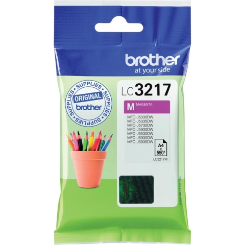 Brother inktcartridge, 550 pagina's, OEM LC-3217M, magenta 5 stuks