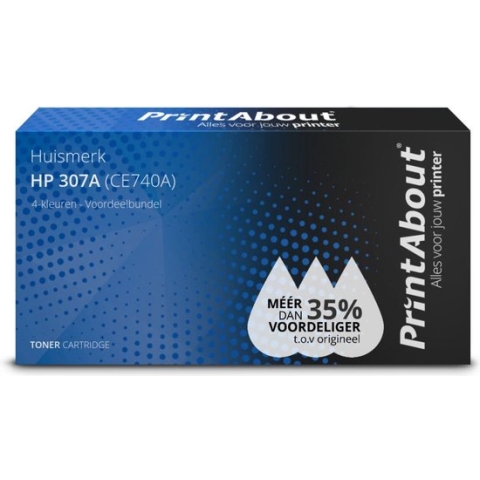 PrintAbout - Alternatief voor de HP CE740A (nr 307A) / 4 Kleuren