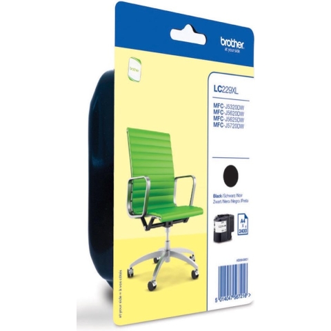Brother inktcartridge, 2.400 pagina's, OEM LC-229XLBK, zwart 4 stuks