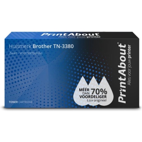 PrintAbout - Alternatief voor de Brother TN-3380 / Zwart 2 Pack