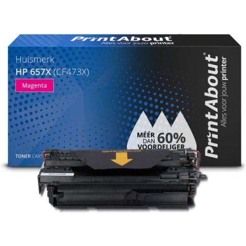 PrintAbout huismerk Toner 657X (CF473X) Magenta Hoge capaciteit geschikt voor HP