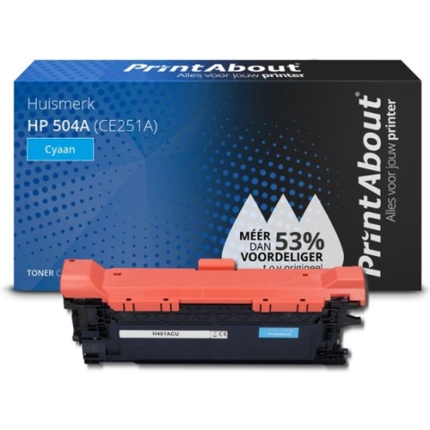 HP 504A (CE251A) toner cyaan Huismerk