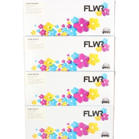 FLWR - Toner / TN-247 Zwart & Kleur - Geschikt voor Brother