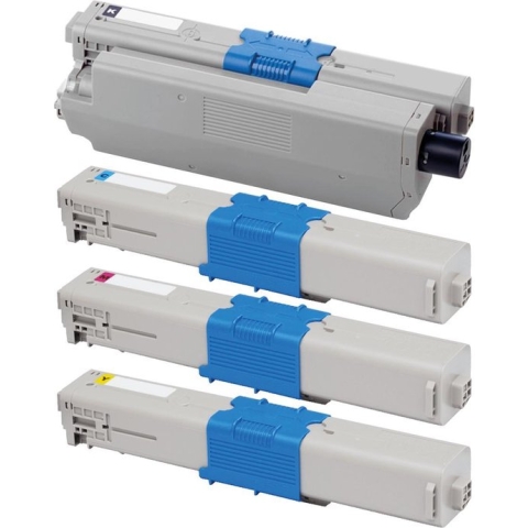 Geschikt voor OKI 44469803 - 44469704 Toner cartridges - Multipack 4 Kleuren - Geschikt voor OKI C310DN, C330DN, C331DN, C510DN, C511DN, C530DN, C531DN, MC562DN, MC562DNW, MC351DN, MC352DN, MC361DN, MC561DN - Toners - CMYK