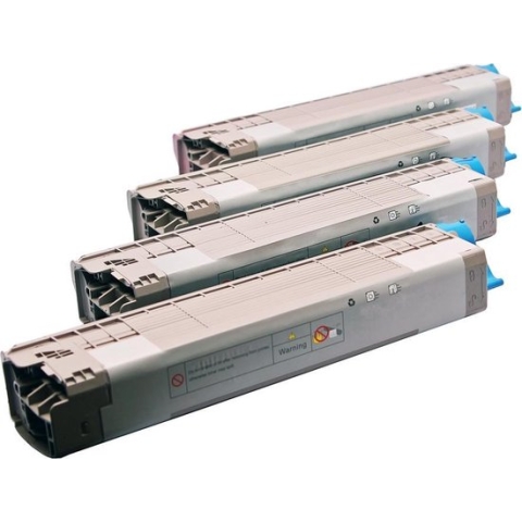 Set 4x ABC huismerk toner geschikt voor Oki C822 C822CDTN C822N C822DN C 822 C 822CDTN C 822N C 822DN