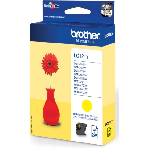 Inkcartridge brother lc-121 geel - 5 stuks