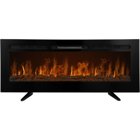 MonsterShop Inbouwhaard Elektrisch - 127 x 14.7 x 48cm - 2 Hittestanden- 12 LED kleuren + 5 Lichtsterktes & Afstandsbediening