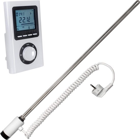 Schulte elektrisch verwarmingselement – TYPE 5 – 600 WATT - voor Schulte designradiator als ruimteverwarmer – digitale remote afstandsbediening - art. 7054600