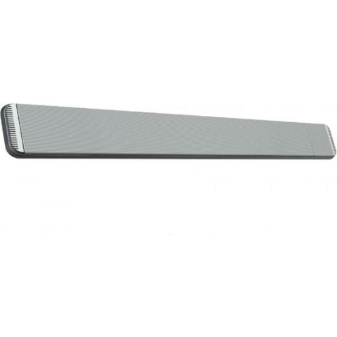 Mo-El Hot-Top Heatstrip 2400 Watt |Dimbaar | donkerstraler (middengolf) voor kantoor / serre / winkel / loods / terras, Zilver aluminium coated