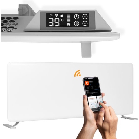 EcoHeat - Elektrische Wifi Convector -Kachel -Radiator - Verwarming in Huis, Kantoor en Badkamer - 1500 Watt