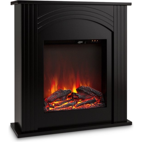 Klarstein Elbrus Elektrische Haard - 1000/2000 W - Realistische Vlammenillusie - 2 Standen - Thermostaat - LED Technologie - Afstandsbediening - Timer - In Te Schakelen Verwarming - Oververhittingsbeveiliging - Zwart