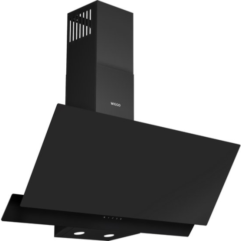 Wiggo WE-A942G(B) - Schuine Afzuigkap - 90cm - 626m³/h - 4 standen - Energieklasse A - Zwart Dubbel Glas - Koolstoffilters meegeleverd