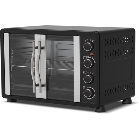 TurboTronic FEO45 Elektrische Oven - met Franse deuren - 45L - Zwart