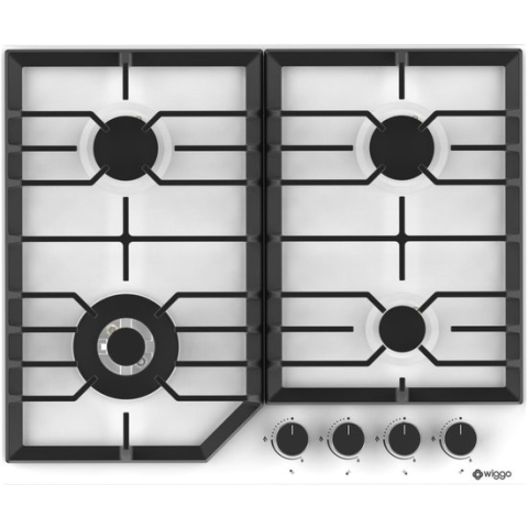 Wiggo WH-G634RL(W) Serie W Inbouw gaskookplaat met Wok 60cm