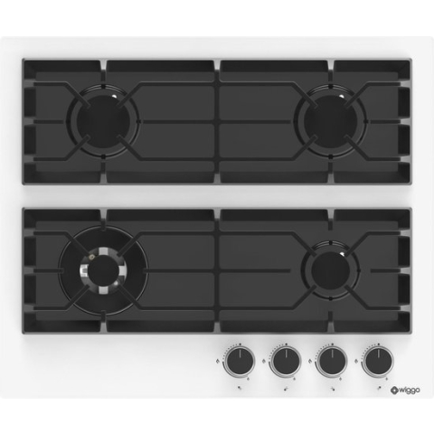 Wiggo WH-G634GR(W) Serie W Inbouw gaskookplaat met Wok 60cm