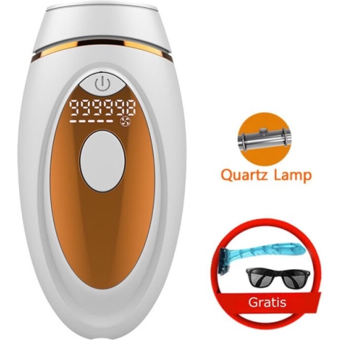ShopbijStef - Laser Ontharingsapparaat - Ontharing - Ontharing Laser - Epileerapparaat Dames Gezicht - Epileerapparaat Dames Voor Gezicht - Oranje/Wit