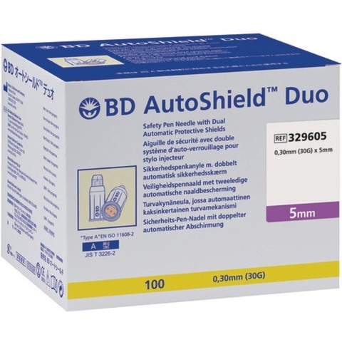 BD AutoShield™ Duo Veiligheidspennaald – 100 stuks