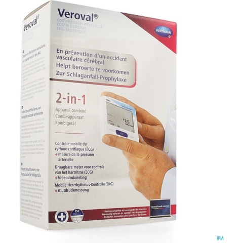Veroval ECG- en bloeddrukmeter: volautomatische ECG- en bloeddrukmeter voor vroegtijdige detectie van hoge bloeddruk en hartritmestoornissen