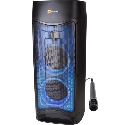 N-GEAR LGP 52 - Draagbare Bluetooth Party Speaker - Karaoke Set - 1 Microfoon - Discoverlichting
