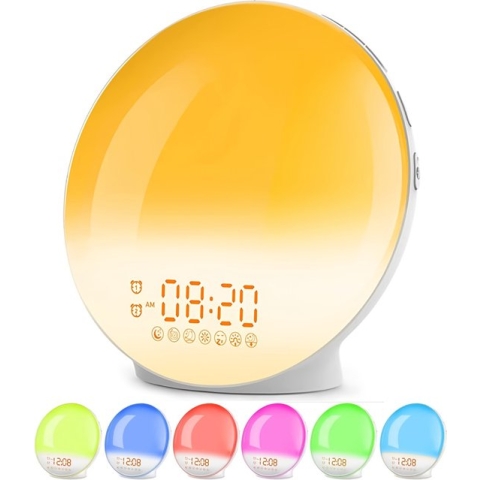 Livano Wake Up Light - Digitale Wekker - Lichtwekker - Wekker - Sunset Lamp - Wekkers Digitaal
