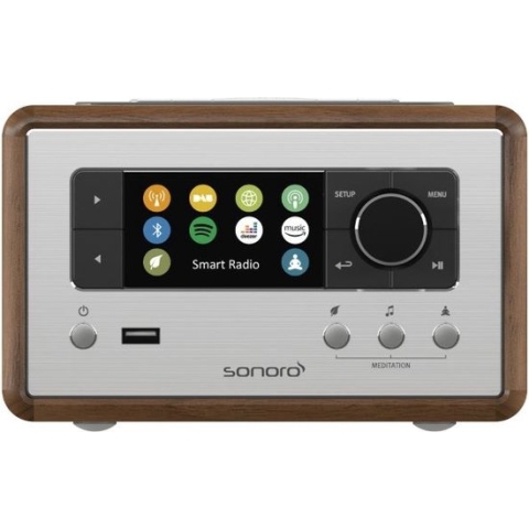 Sonoro Relax X internet radio met Wi-Fi, Spotify Connect, FM/DAB+ radio en Bluetooth - Walnoot