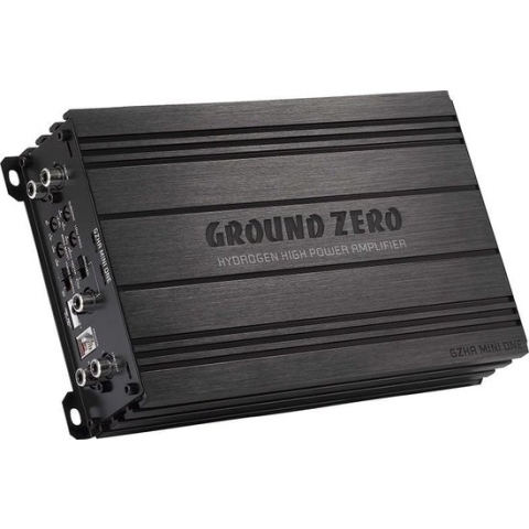 Ground Zero GZHA mini ONE - monoblok- 1 kanaal-versterker - 630 Watt RMS vermogen bij 1 Ohm