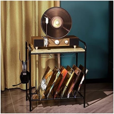 Platenspeler Meubel - Platenspeler Kast - Vinyl Kast - Grijs