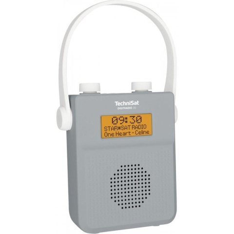 TechniSat DIGITRADIO 30 Zakradio DAB+, FM, DAB Bluetooth Waterdicht Wit, Grijs