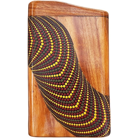 LIDAH® Didgeridoo Instrument - Box Travel Digeridoo - 22 cm - Compacte Australian Muziekinstrumenten - Handgeschilderd Mahonie