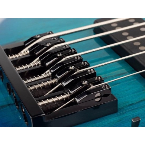 Basgitaar Sire Basses M5+ S5/TBL Transparant Blauw