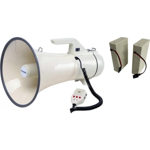 Megafoon XXL-100W met 2x oplaadbare accu's (MOONLIGHT)