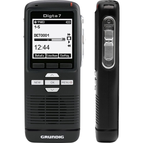Grundig Digta 7 Slide dicteerapparaat - Schuifschakelaar - XXL display - DigtaSoft One software (Windows)
