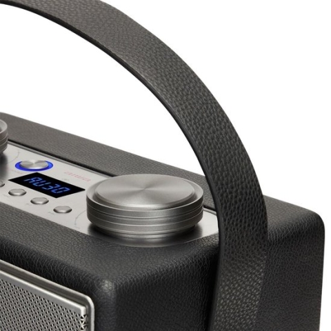 Portable Bluetooth Radio Aiwa BSTU800BK 50W Speaker Grey Vintage