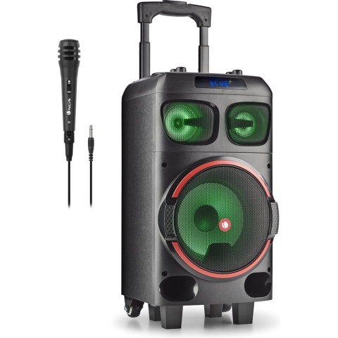 NGS Wild Dub Zero Portable Party Speaker - 120W 8" Woofer - USB/SD/Bluetooth - Zwart
