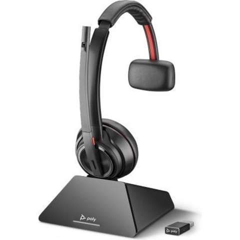 POLY Savi 8210 UC Headset Draadloos Hoofdband Kantoor/callcenter USB Type-C Oplaadhouder Zwart