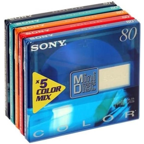 Sony MiniDisc 80min 5pack Color mix Shock